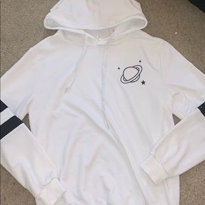White planet hoodie